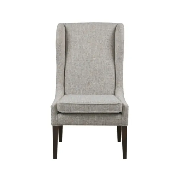 Dining Chairs-Kirkland's Home Heather High Wingback Dining Chair Gray