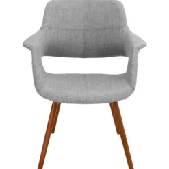 Accent Chairs-Kirkland's Home Heather Open Back Midcentury Accent Chair Gray