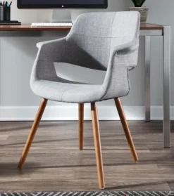 Accent Chairs-Kirkland's Home Heather Open Back Midcentury Accent Chair Gray