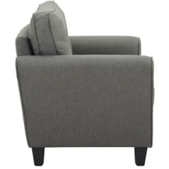 Accent Chairs-Kirkland's Home Heather Rolled Arms Accent Chair Gray