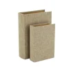 Baskets & Boxes-Kirkland's Home Heathered Beige Linen Book Boxes, Set Of 2 Tan