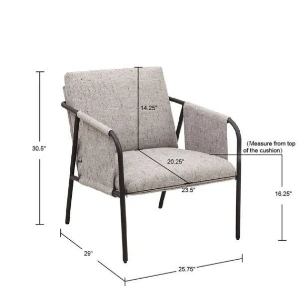 Accent Chairs-Kirkland's Home Heathered Exposed Frame Accent Chair Gray