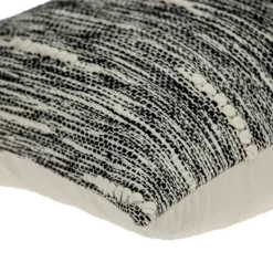Pillows-Kirkland's Home Heathered Knots Throw Pillow Black/White