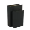 Baskets & Boxes-Kirkland's Home Heathered Linen Book Boxes, Set Of 2 Black