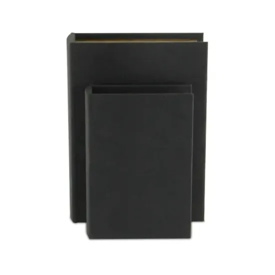 Baskets & Boxes-Kirkland's Home Heathered Linen Book Boxes, Set Of 2 Black