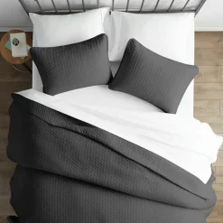 Bedspreads & Coverlets-Kirkland's Home Herring 3-Pc. Queen Quilted Coverlet Set Gray
