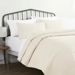 Bedspreads & Coverlets-Kirkland's Home Herringbone Quilted 3-Pc. King Coverlet Set Ivory