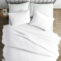 Bedspreads & Coverlets-Kirkland's Home Herringbone Quilted 2-Pc. Twin Coverlet Set White