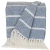 Blankets & Throws-Kirkland's Home Herringbone Striped Throw Blue