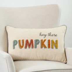 Pillows-Kirkland's Home Hey There Pumpkin Lumbar Pillow Multi