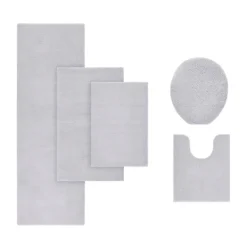 Bathroom Rugs-Kirkland's Home High Pile Marshmallow Bath Mat, 40 In. Gray