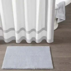 Bathroom Rugs-Kirkland's Home High Pile Marshmallow Bath Mat, 30 In. Gray