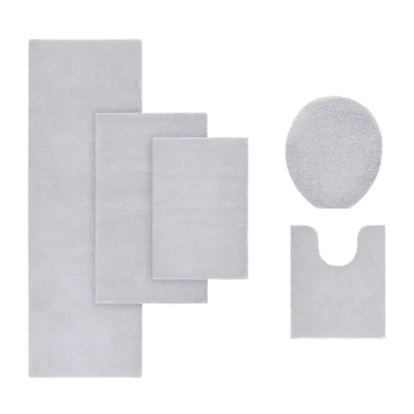 Bathroom Rugs-Kirkland's Home High Pile Marshmallow Bath Mat, 70 In. Gray