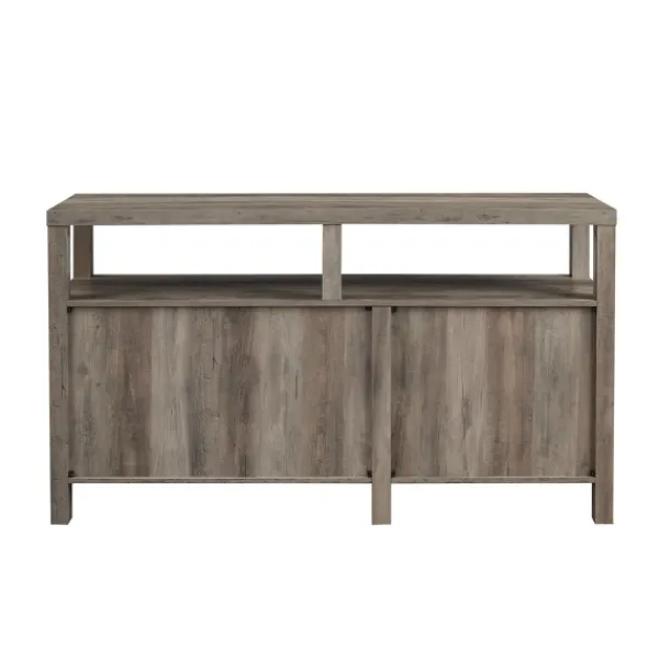 Tv Stands & Media Consoles-Kirkland's Home Highboy Barn Door Tv Stand Gray