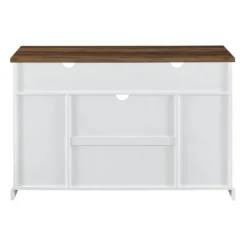 Tv Stands & Media Consoles-Kirkland's Home Highboy Sliding Barn Door Media Cabinet White