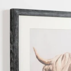 Framed Art-Kirkland's Home Highland Cow Distressed Framed Art Print Brown/Ivory