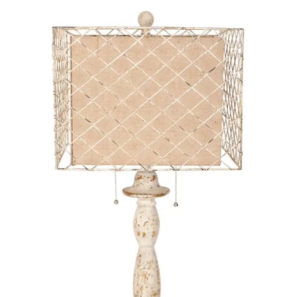 Floor Lamps-Kirkland's Home Holcomb White Floor Lamp Tan