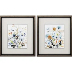 Framed Art-Kirkland's Home Holland Spring Mix Framed Art Prints, Set Of 2 Gray/Blue/Multi