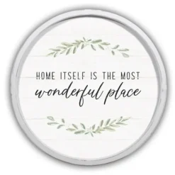 Wall Quotes & Signs-Kirkland's Home Home Is Wonderful Round Framed Plaque White
