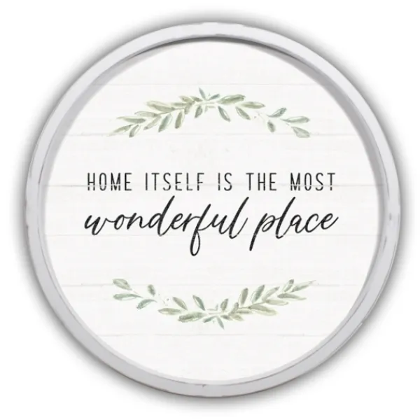 Wall Quotes & Signs-Kirkland's Home Home Is Wonderful Round Framed Plaque White