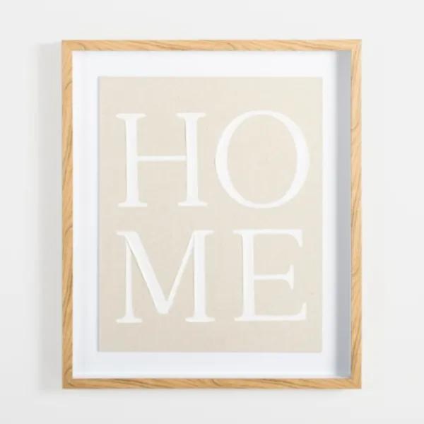Wall Quotes & Signs-Kirkland's Home Home Linen Framed Wall Plaque White/Tan
