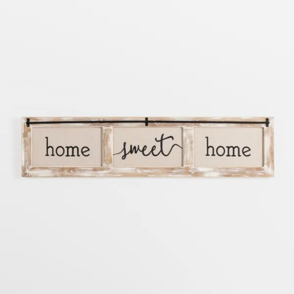 Wall Quotes & Signs-Kirkland's Home Home Sweet Home Rustic Door Frame Wood Wall Plaque White/Brown/Tan