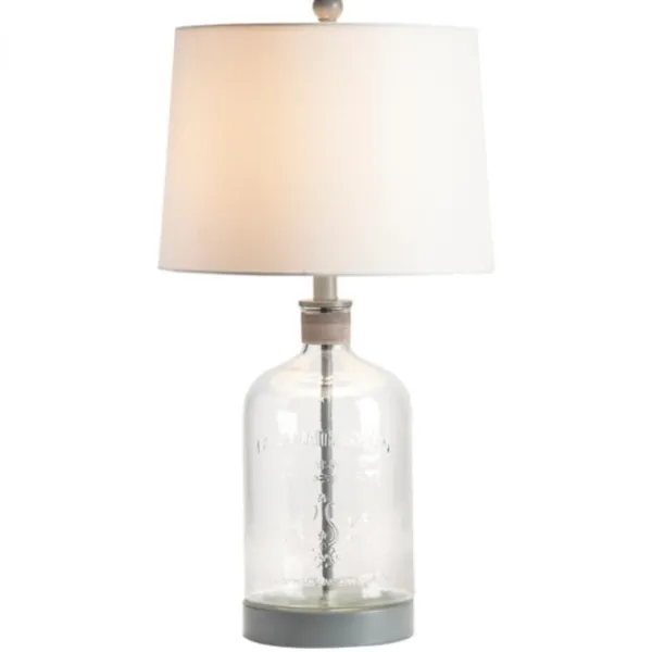 Table Lamps-Kirkland's Home Homegrown Gray Glass Jar Table Lamp White