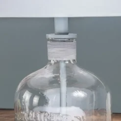 Table Lamps-Kirkland's Home Homegrown Gray Glass Jar Table Lamp White