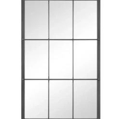 Decorative Mirrors-Kirkland's Home Homestead Manor Windowpane Mirror Gray