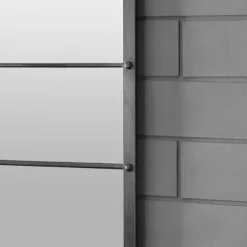 Decorative Mirrors-Kirkland's Home Homestead Manor Windowpane Mirror Gray