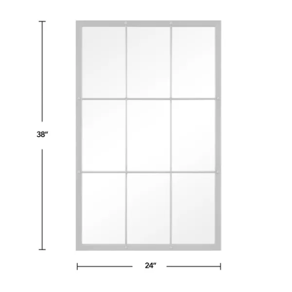 Decorative Mirrors-Kirkland's Home Homestead Manor Windowpane Mirror Gray