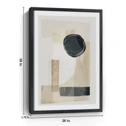 Framed Art-Kirkland's Home Hometown Glory Ii Framed Canvas At Print White/Tan/Black