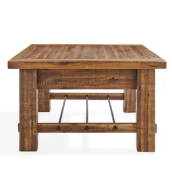 Coffee Tables-Kirkland's Home Honey Acacia Wood Coffee Table With Metal Bars Tan