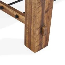 Coffee Tables-Kirkland's Home Honey Acacia Wood Coffee Table With Metal Bars Tan