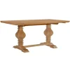 Dining Tables-Kirkland's Home Honey Brown Wood Double Pedestal Dining Table Tan