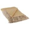 Blankets & Throws-Kirkland's Home Honey Diamond Fringe Throw Gold