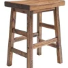Bar Stools & Counter Height Stools-Kirkland's Home Honey Saddle Seat Wood Counter Stool Brown