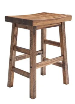 Bar Stools & Counter Height Stools-Kirkland's Home Honey Saddle Seat Wood Counter Stool Brown