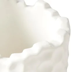 Vases-Kirkland's Home Honeycomb Asymmetrical Vase White