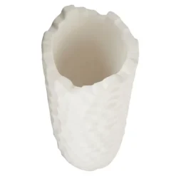 Vases-Kirkland's Home Honeycomb Asymmetrical Vase White
