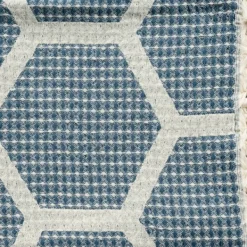 Blankets & Throws-Kirkland's Home Honeycomb Cotton Throw Blue