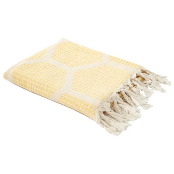 Blankets & Throws-Kirkland's Home Honeycomb Cotton Throw Yellow