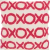Pillows-Kirkland's Home Hot Pink Tufted Xoxo Pillow Pink/White