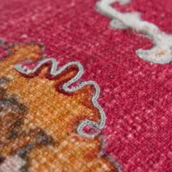 Pillows-Kirkland's Home Hot Pink Vintage Rug Lumbar Pillow Pink/Orange