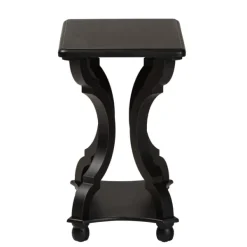 Accent & End Tables-Kirkland's Home Hourglass Wood Accent Table Black