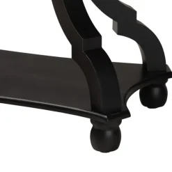 Accent & End Tables-Kirkland's Home Hourglass Wood Accent Table Black