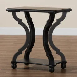 Accent & End Tables-Kirkland's Home Hourglass Wood Accent Table Black