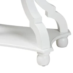 Accent & End Tables-Kirkland's Home Hourglass Wood Accent Table White