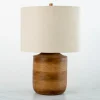 Table Lamps-Kirkland's Home Hudson Brown Wood Table Lamp Ivory