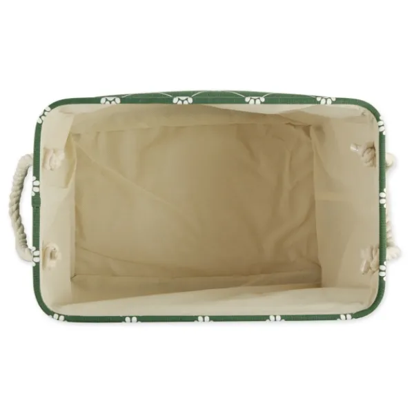 Baskets & Boxes-Kirkland's Home Hunter Trellis Paw Print Storage Basket, 14 In. Green